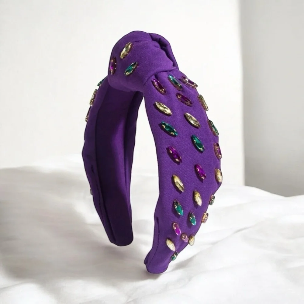 Sparkly Mardi Gras Headband - Vibrant Purple, Green, & Gold 💜💚💛 NWOT Headpiece